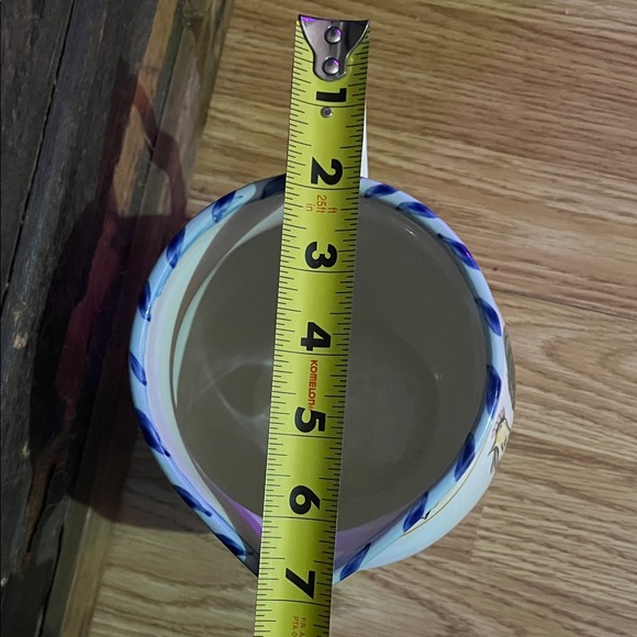 Hand-Painted Rooster Ceramic Pitcher - Picture 7 of 8